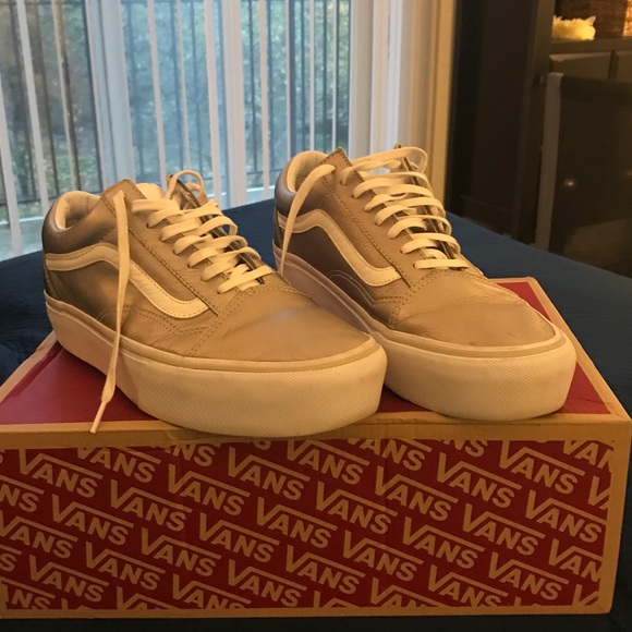 gold vans platform